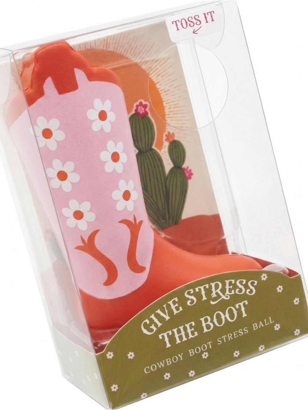 NWT Pink Cowboy Boot Stress Ball